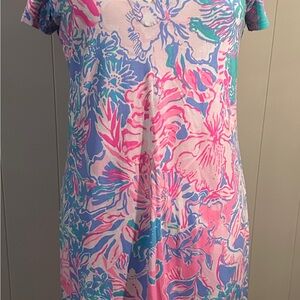 Lilly Pulitzer Pink and Blue Floral Dress